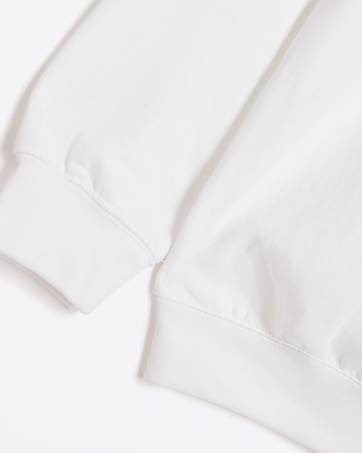 White graphic print sweatshirt | River Island