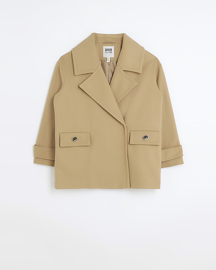 Brown short coat River Island
