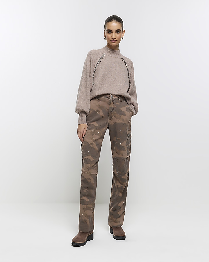 Khaki camo cargo on sale pants