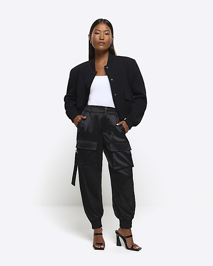 Satin store utility trousers