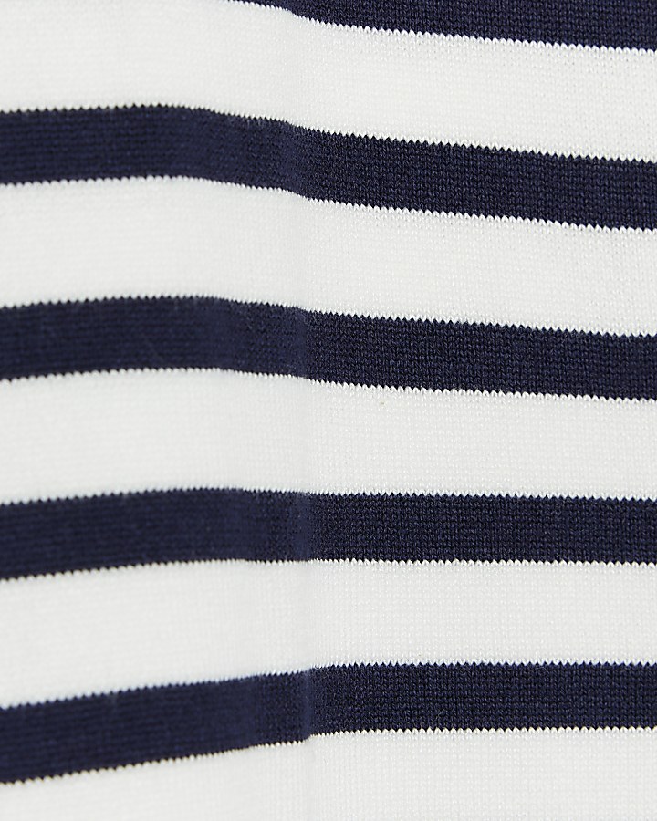 Navy stripe long sleeve jumper