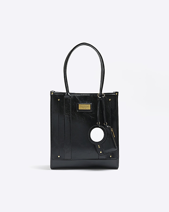 River island black online shopper bag