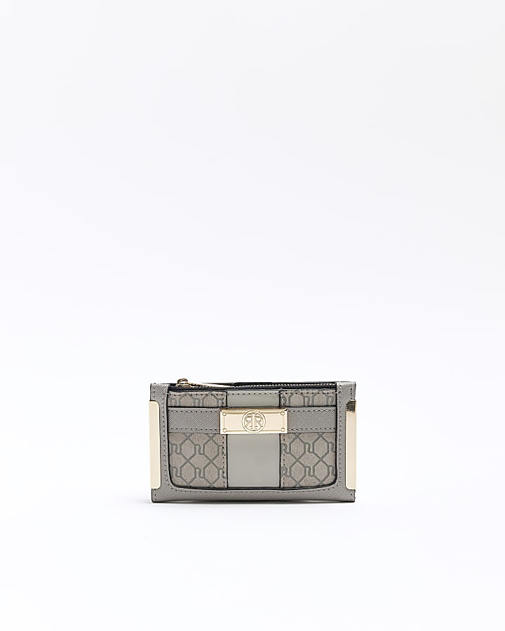 Grey RI monogram mini purse