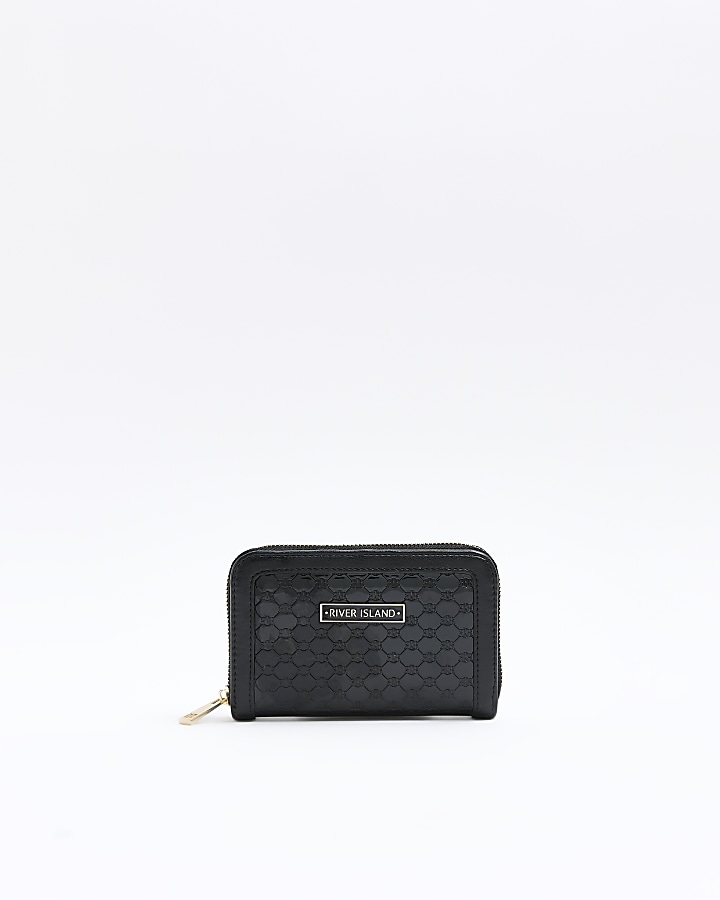 Black patent best sale river island bag