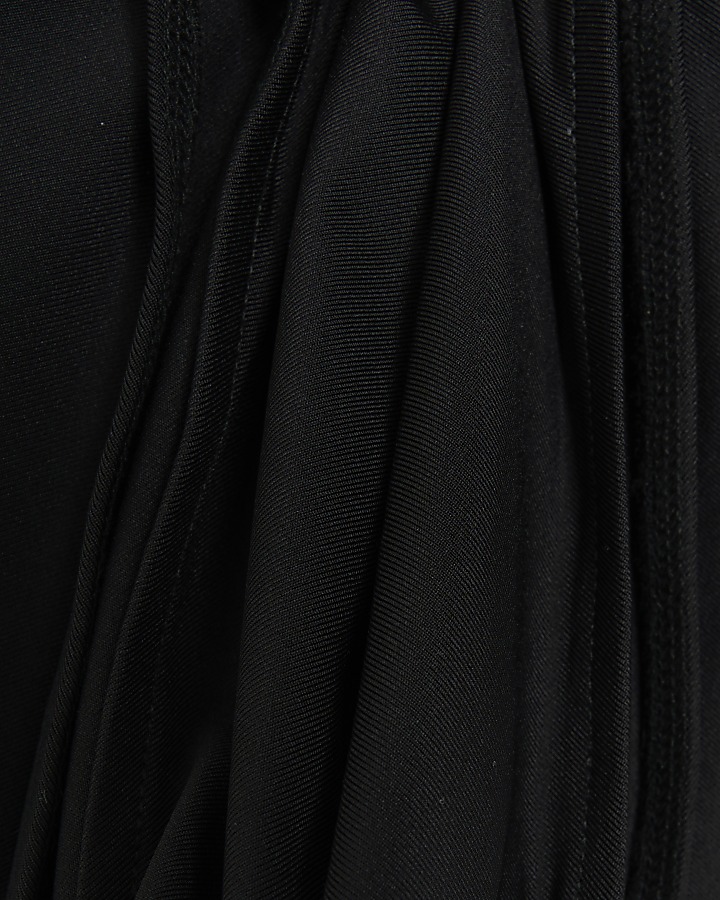 Black square neck bodysuit