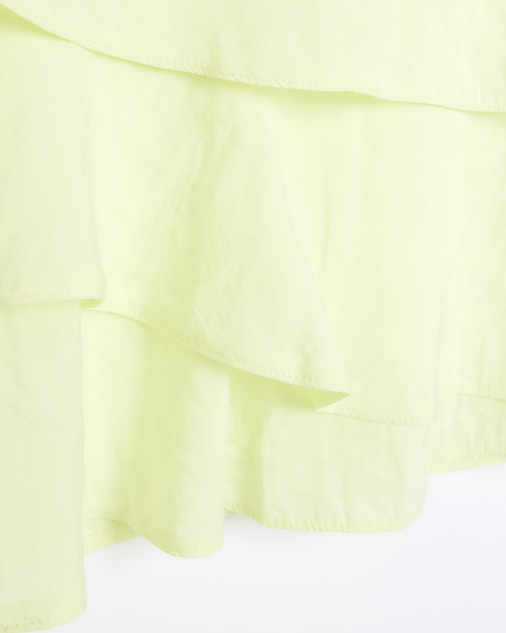 Green layered sleeveless top
