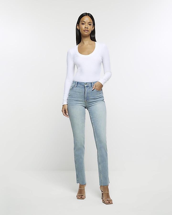 High rise skinny fit 2024 jeans