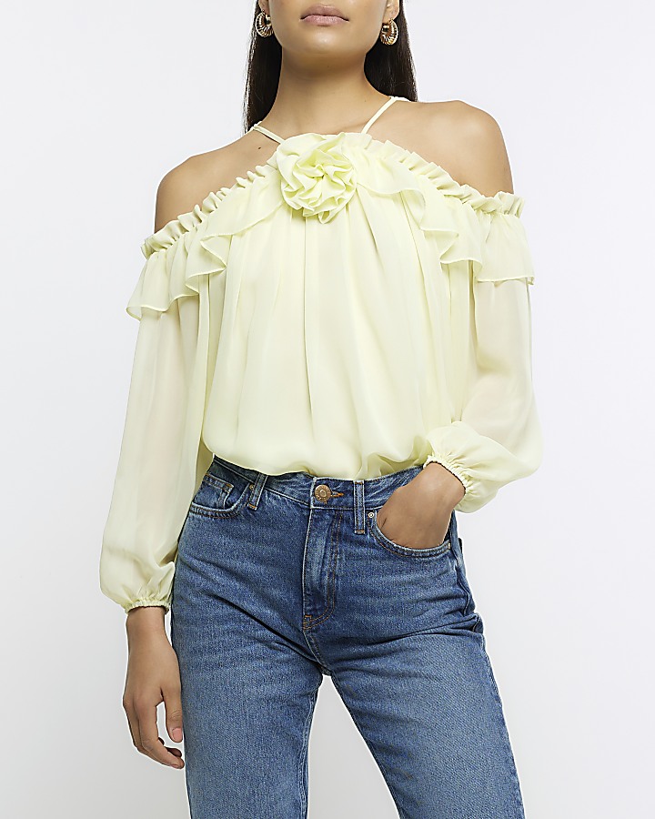 River island cheap yellow blouse