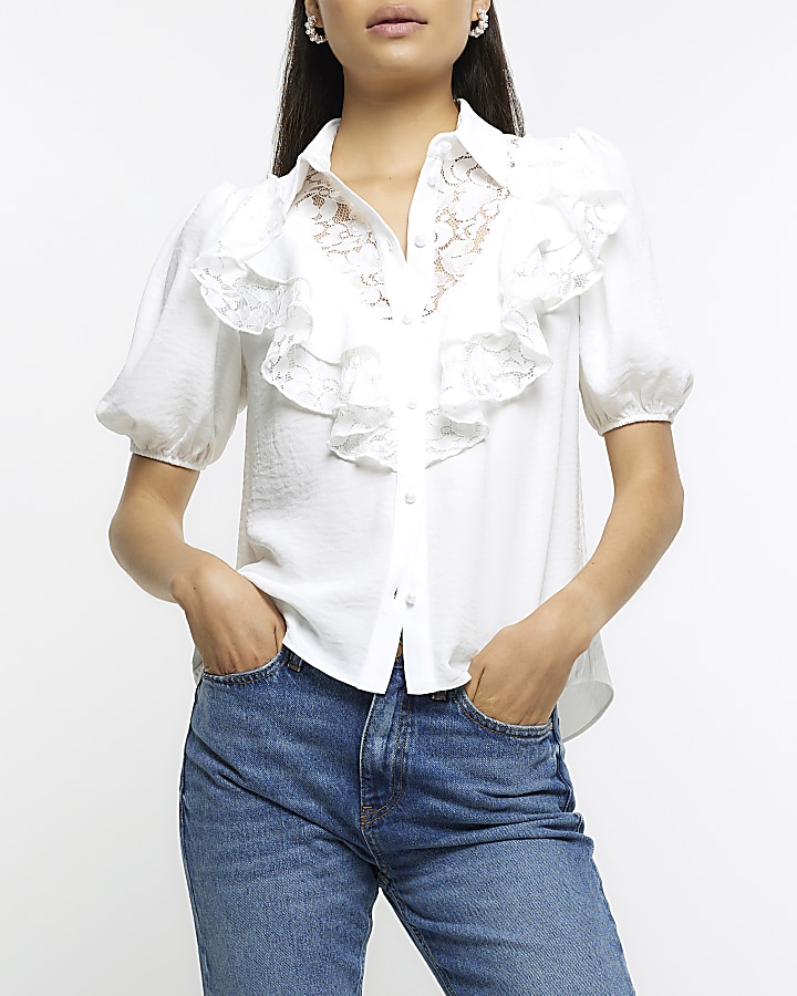 River island hot sale white blouse