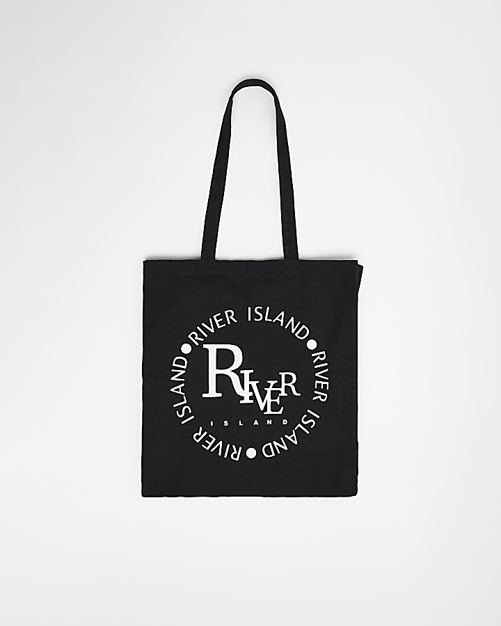 Black tote best sale bag river island