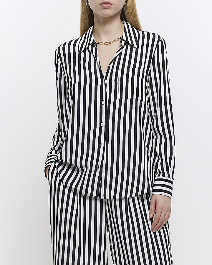 Black stripe long sleeve shirt