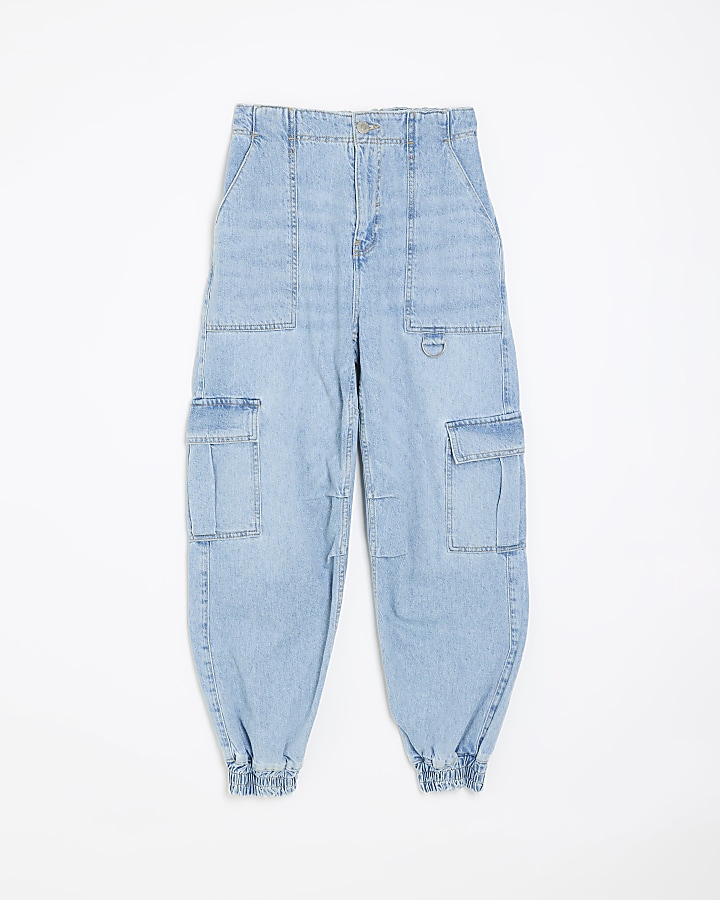 blue denim cargo Jeans
