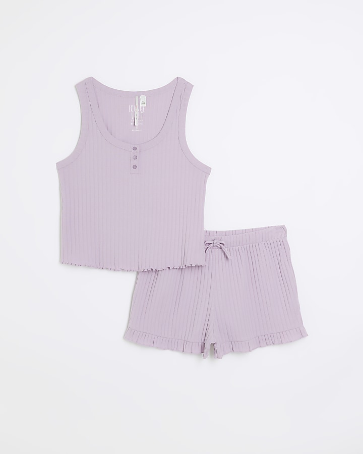 Purple vest and short pyjama set