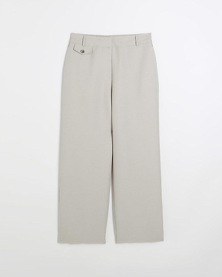 Grey wide leg trousers