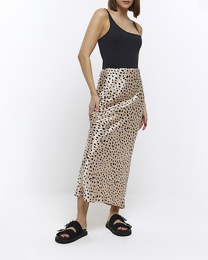 Leopard print mini skirt river clearance island