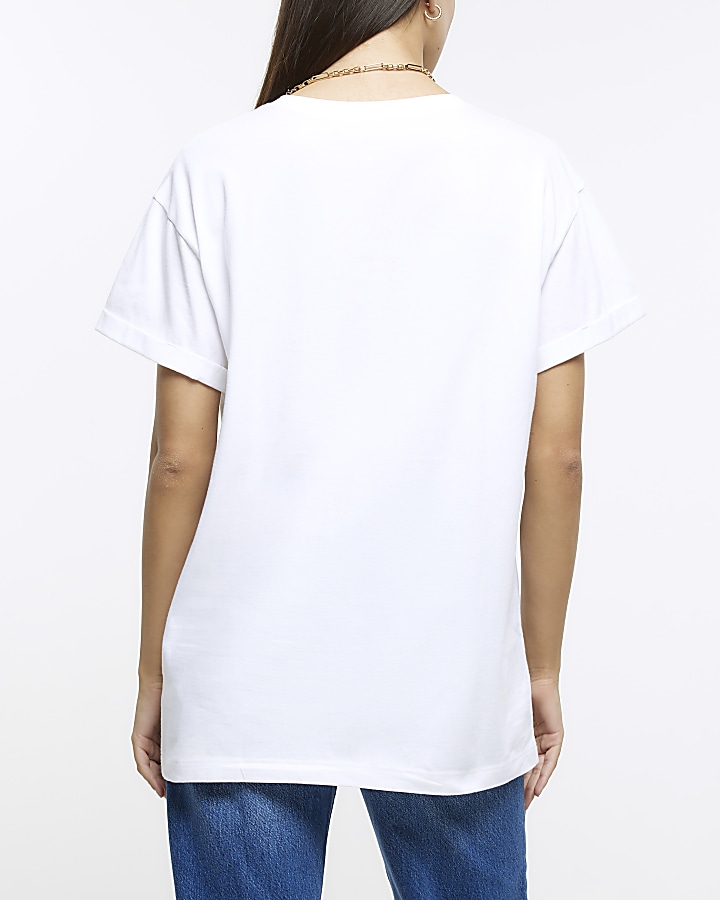 White boyfriend t-shirt