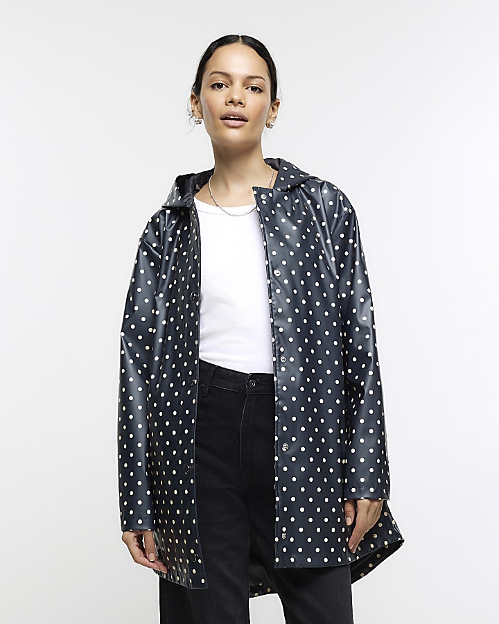 Polka dot cheap rain jacket