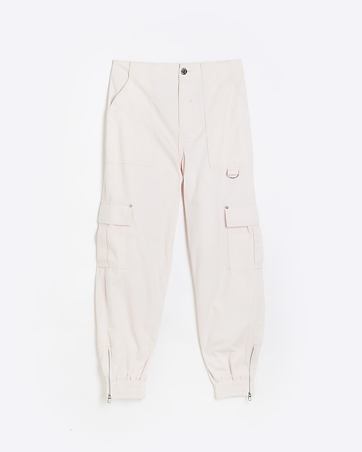 Pink cargo trousers