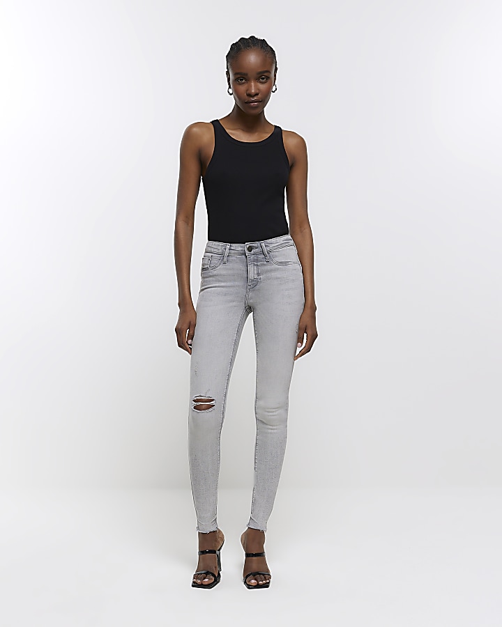 River island best sale skinny ripped jeans