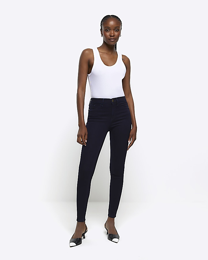 Blue molly high rise super skinny jeans