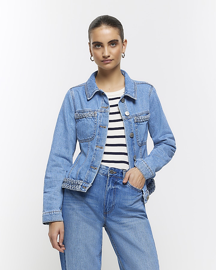 River island store peplum denim jacket