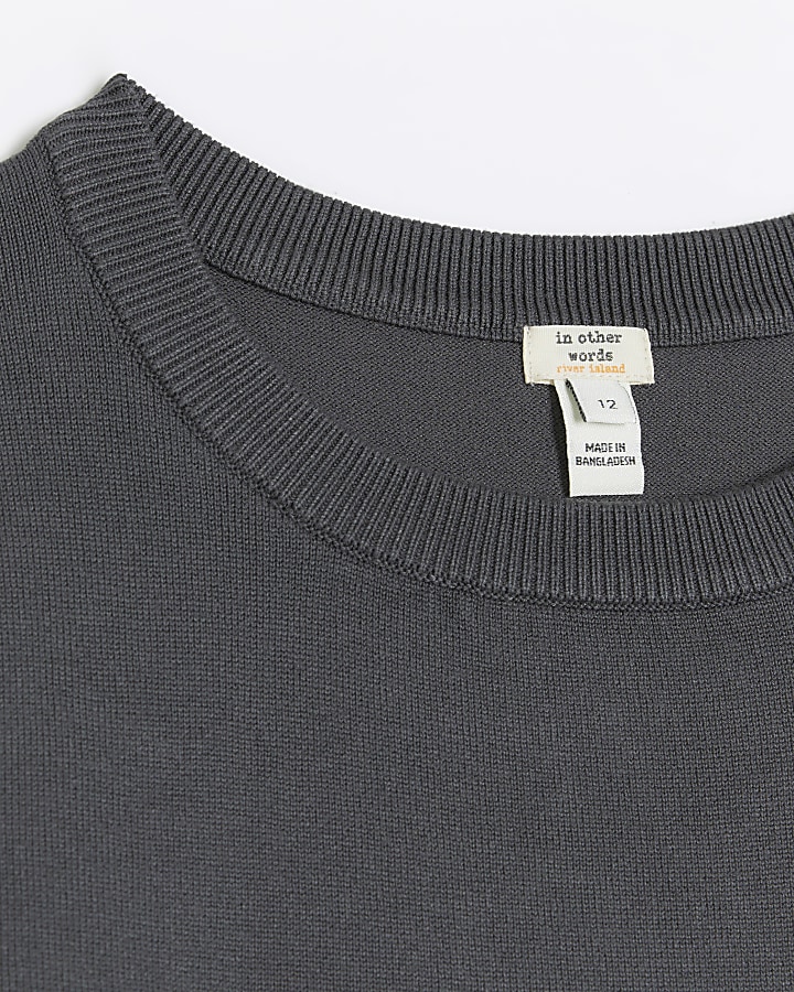 Grey fine knit jumper
