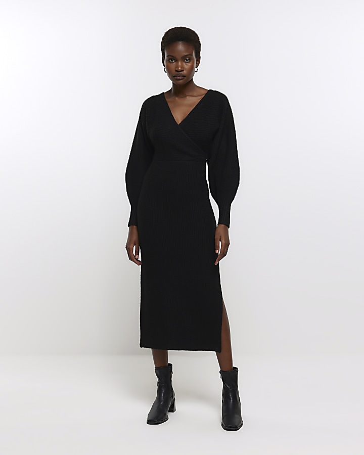 Jumper clearance wrap dress