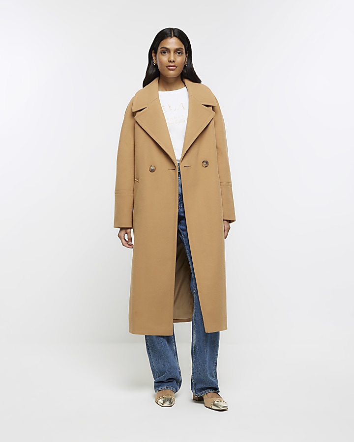 Oversized camel sale wool coat