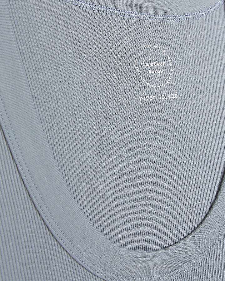 Green scoop neck vest top