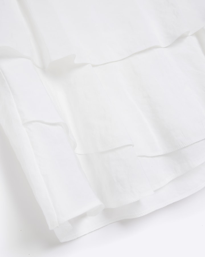White layered sleeveless top