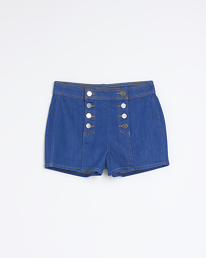 Denim high waisted shorts River Island