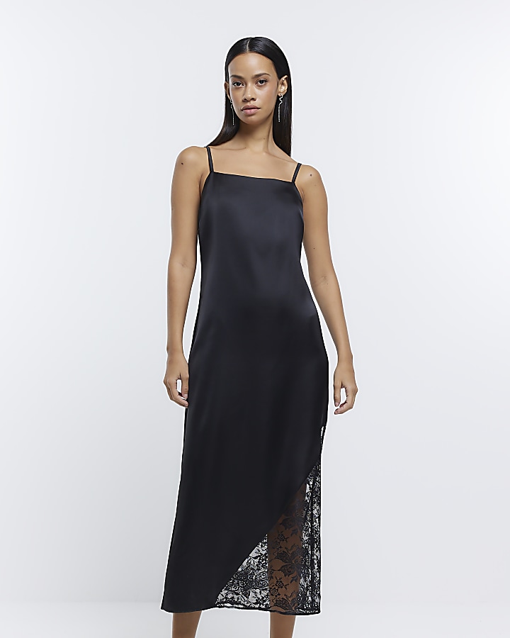 Black slip dress store uk