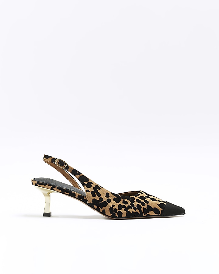 Leopard skin hot sale kitten heels