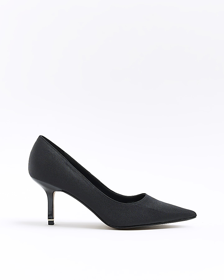 River island clearance black court shoes