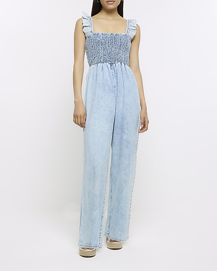 River island best sale teal jumpsuit