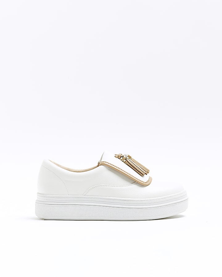 River island cheap white trainers womens