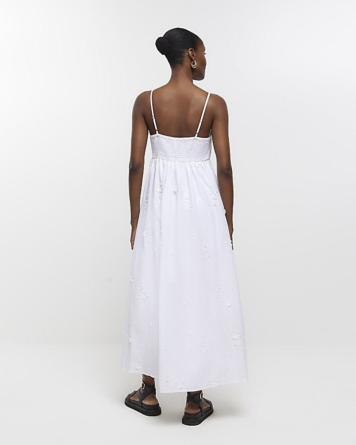 White cami maxi dress