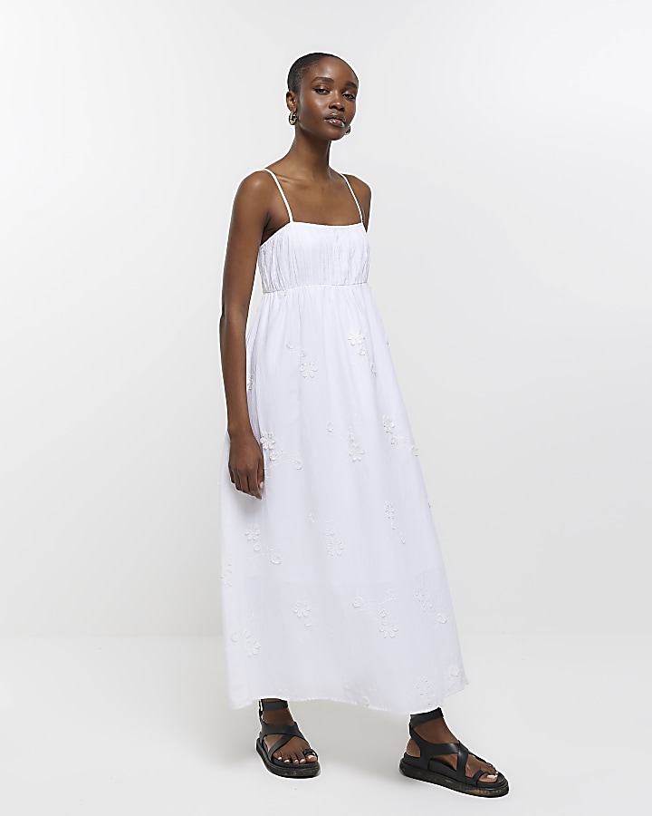 White cami maxi dress | River Island