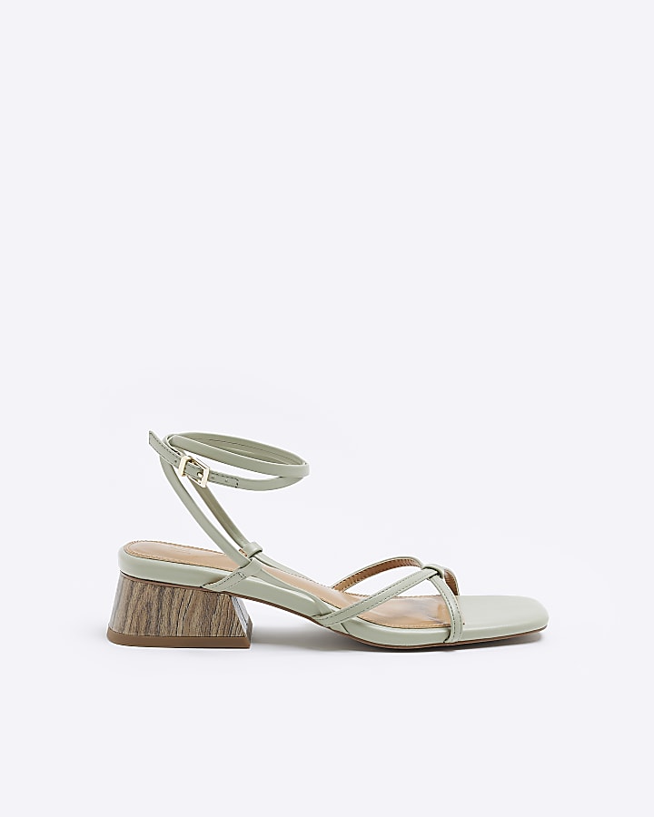 River island green store sandals