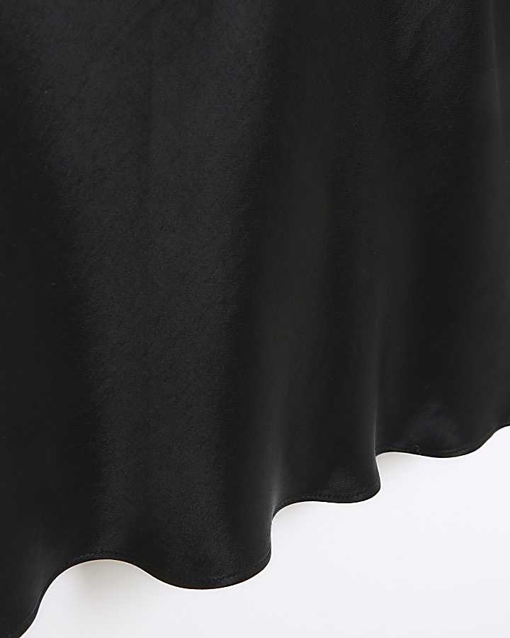 Black RI Studio satin maxi skirt
