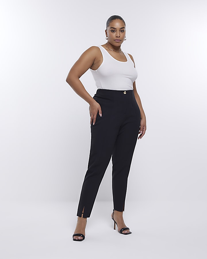 Black high waisted cigarette on sale trousers