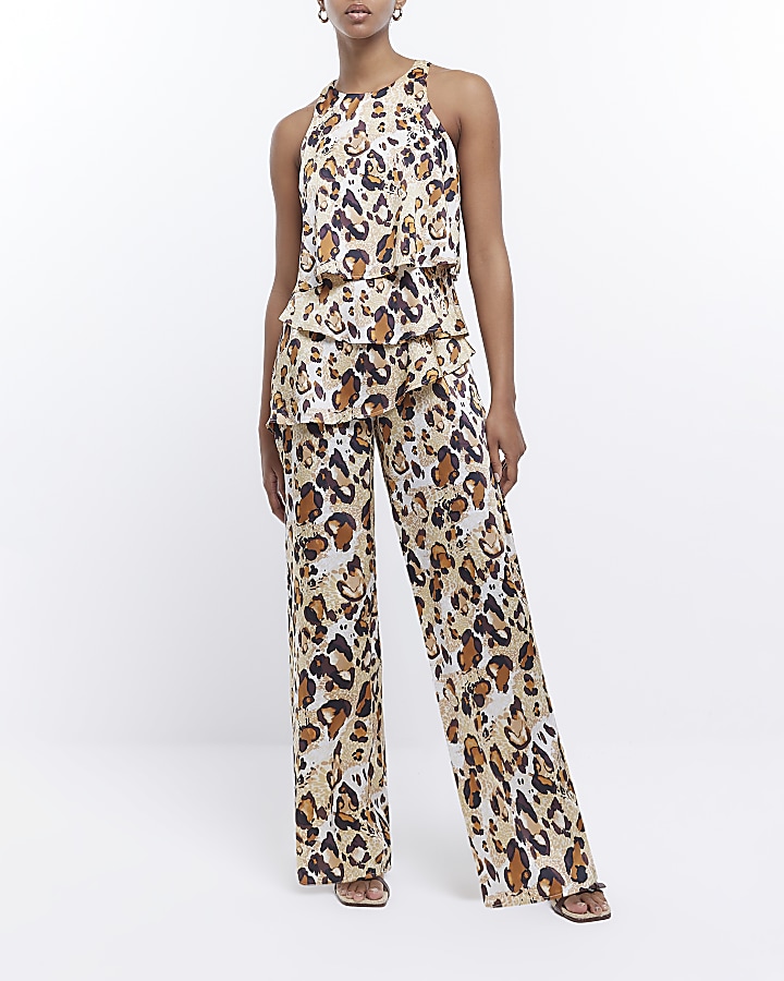 River island store leopard playsuit