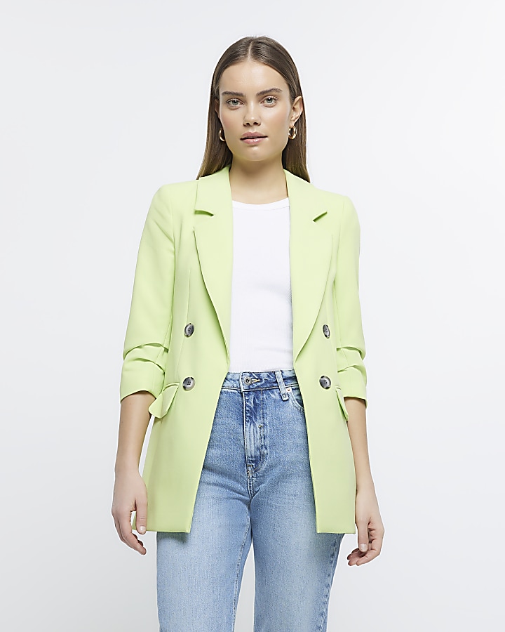 Lime longline blazer