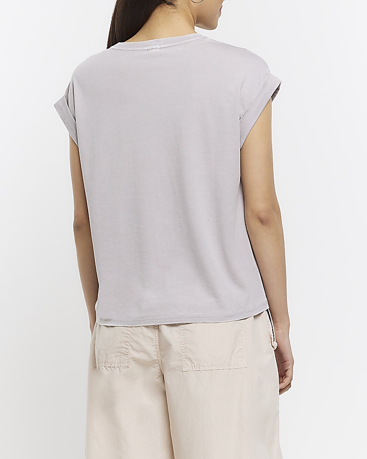 Beige Short Sleeve Pocket T-Shirt