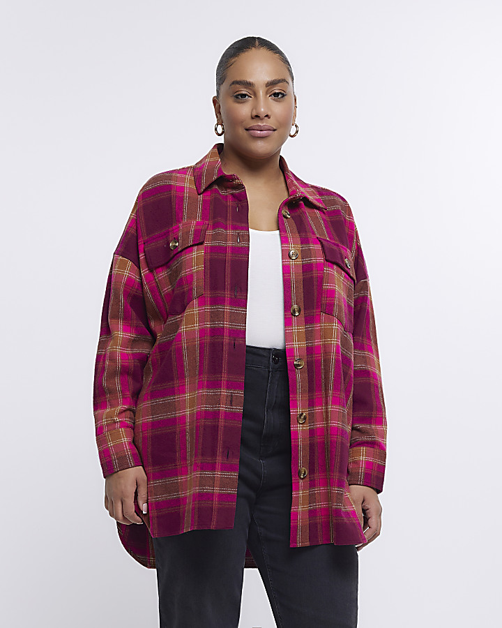 Pink lumberjack outlet shirt