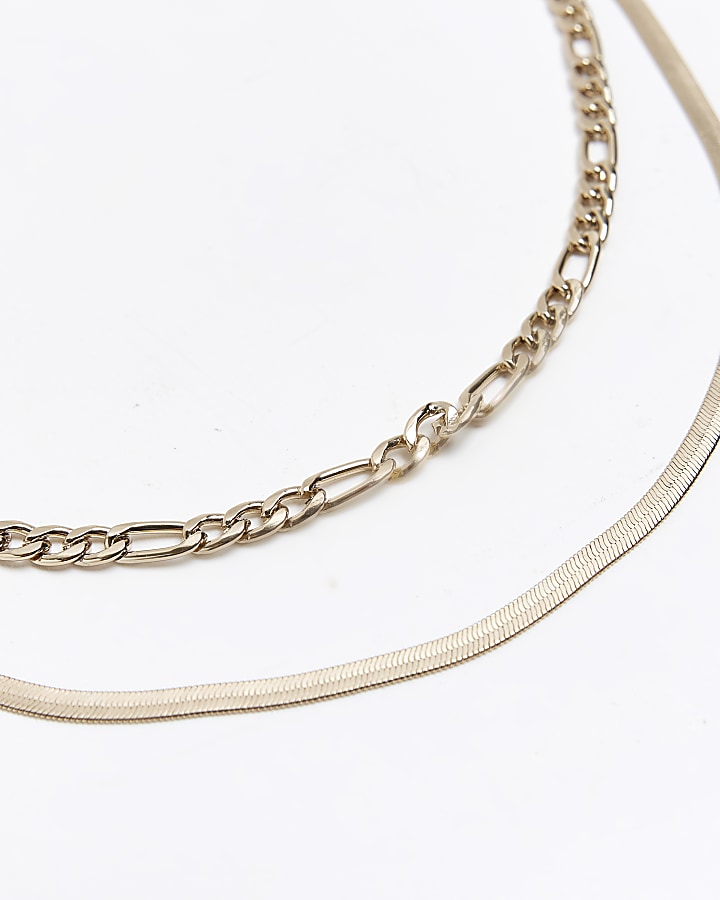 Gold Chain Multirow Necklace