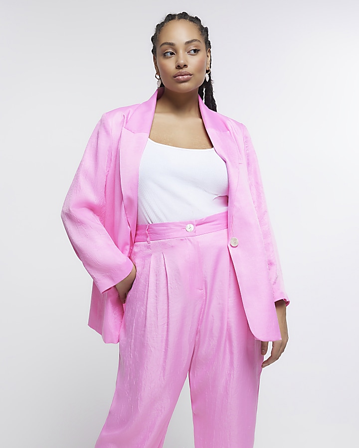 Plus pink outlet blazer