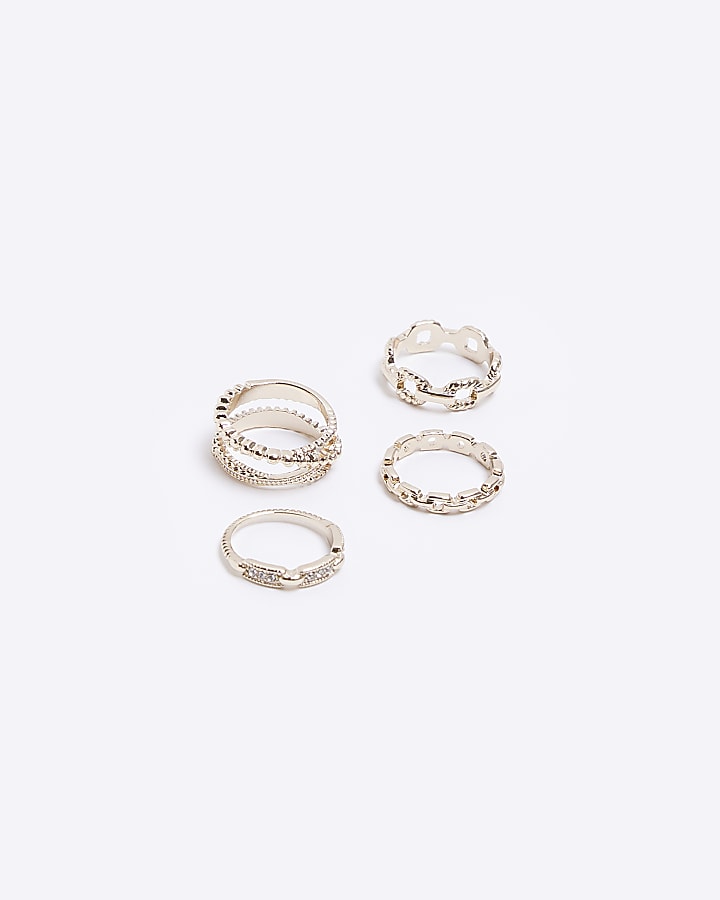 Gold Chain Ring Pk