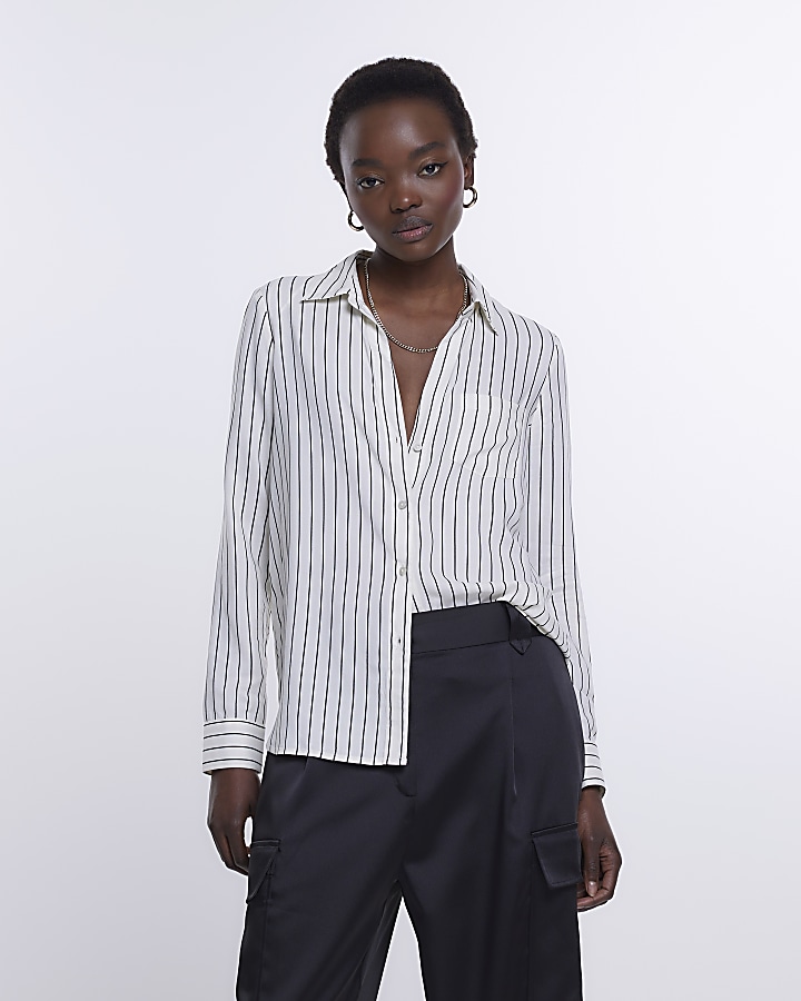 Black and white 2025 striped shirt river island