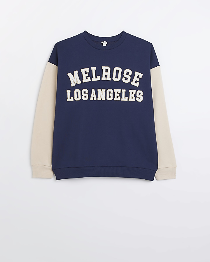 Navy Los Angeles printed sweatshirt
